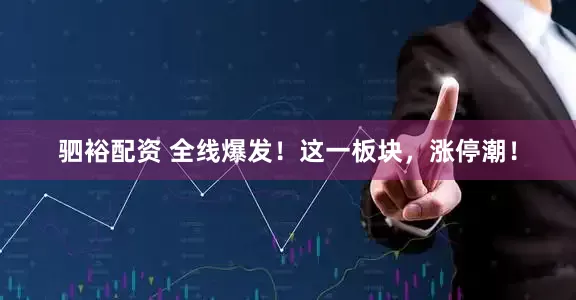驷裕配资 全线爆发！这一板块，涨停潮！